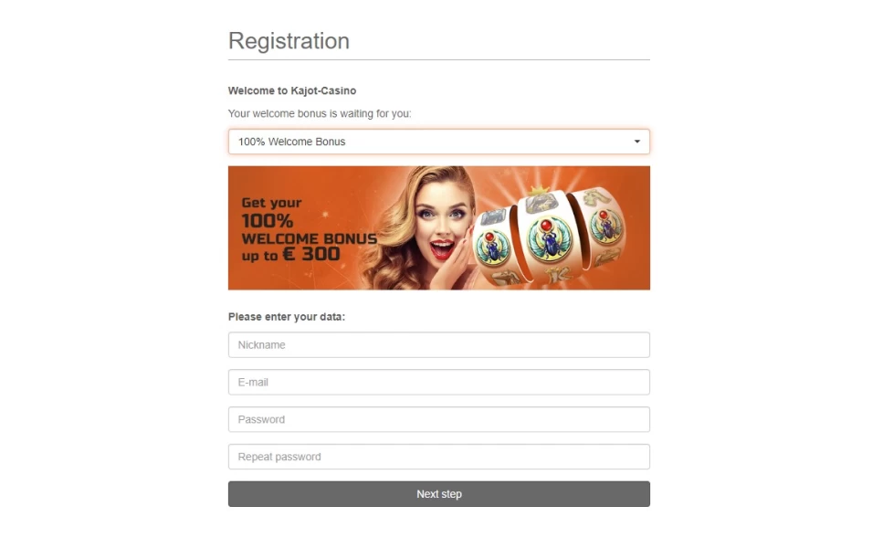 Kajot Registration