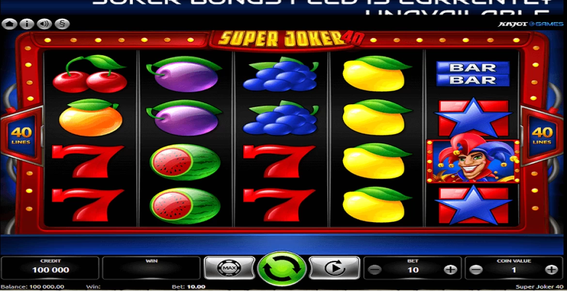 Play in Super Joker 40 automat zdarma for free now | CasinaOnline