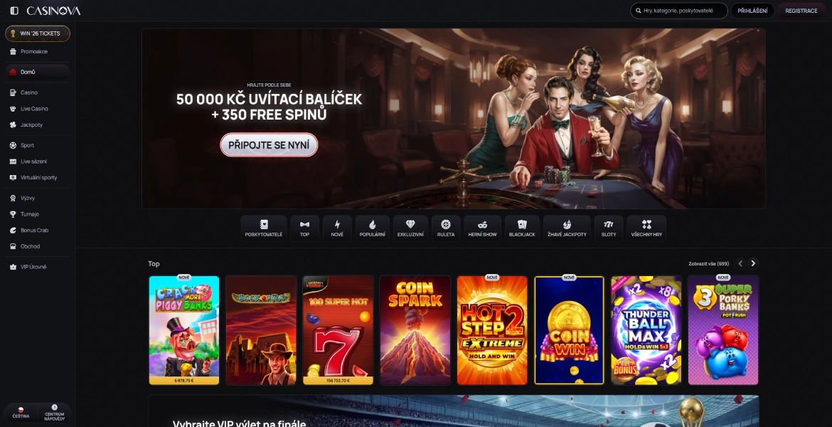 Jak se zaregistrovat v Casinova: