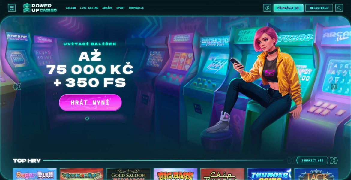 PowerUP Casino přihlášení a registrace