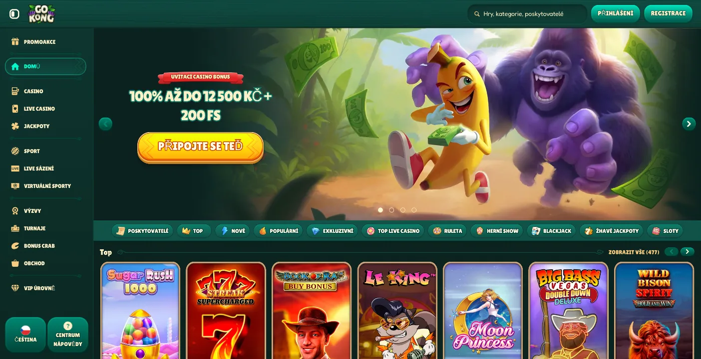 GoKong Casino přihlášení a registrace
